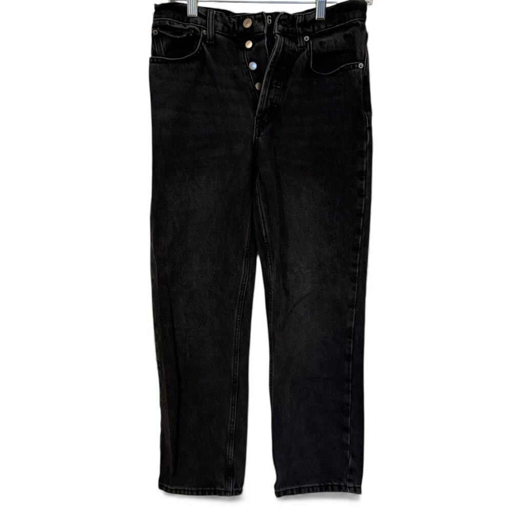 BDG Urban Outfitters Jeans Womens 26 Black Relaxed Straight Mid Rise Button Fly
